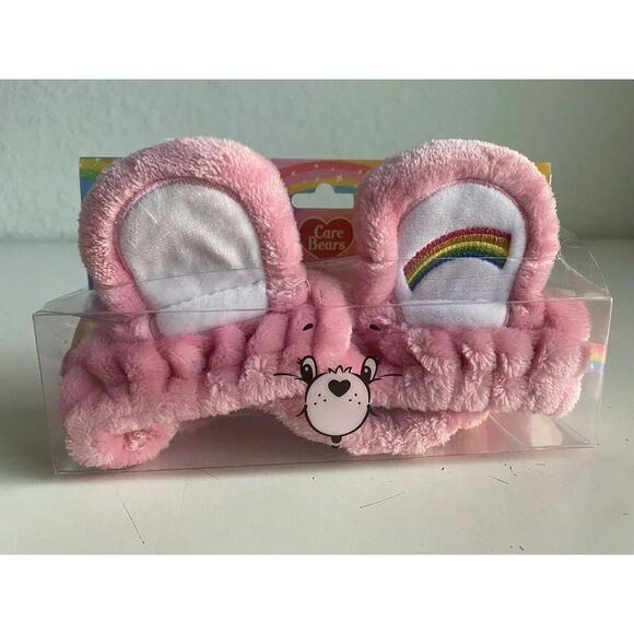 Care Bears Spa Headband Cheer Bear Pink With Rainbow Plush NEW - Picture 1 of 7